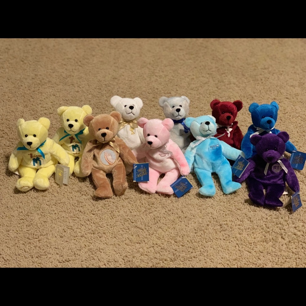 Group of 10 Holy Bible Bears